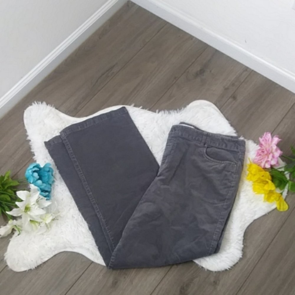 2/$24 Christopher & Banks Gray Corduroy Pants